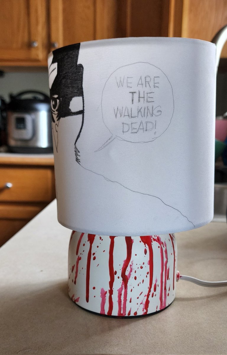 O_RodriguezIII's tweet photo. So I decided to draw on a #lampshade #TWDFAMILY #WeAreTheWalkingDead #OscarsRedHat Everything is a Canvas
It's comic version #RickGrimes, I did it on Canvas shoes, now this @CJamesonCMKBD
#Artist #TWDARTIST #Actor #Artist #Thewalkingdead #TWDComics #Comics RT https://t.co/83DKg7E4L4