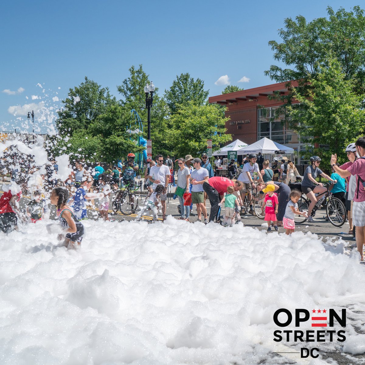 DDOTDC's tweet photo. Who doesn't like a good foam party? Bring the kids for a day of suds, fun &amp; other activities at Open Streets in Ward 5! The fun starts at 9 AM on 12th St NE. See you Saturday, 8/27. For more info, visit https://t.co/rOri40ABfe
#openstreetsdc #ward5 #kidfriendlydc @foamboree https://t.co/QVK1ABKsDz