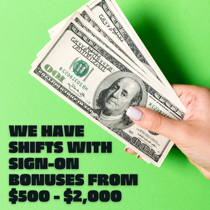 eKidzCare's tweet photo. Find shifts with sign-on bonuses in your area by going to https://t.co/chQiOHOw54 today! https://t.co/S7tK22SmHz