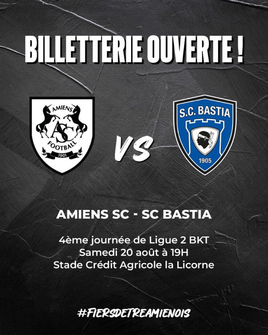 AmiensSC's tweet photo. Qui sera lร samedi ? ๐
๐ก๐จ๐ซ๐ซ๐ค๐ณ๐ณ๐ค๐ฑ๐จ๐ค ๐ฏ๐ฎ๐ด๐ฑ #ASCFCB ! ๐ฅ๐ฅ
๐ Samedi 20 Aoรปt ร 19H00
๐ Stade Crรฉdit Agricole la Licorne
๐๐ https://t.co/ViZj1xXLwo
J-3 ! ๐๐ฅฐ https://t.co/apjZacDHFS