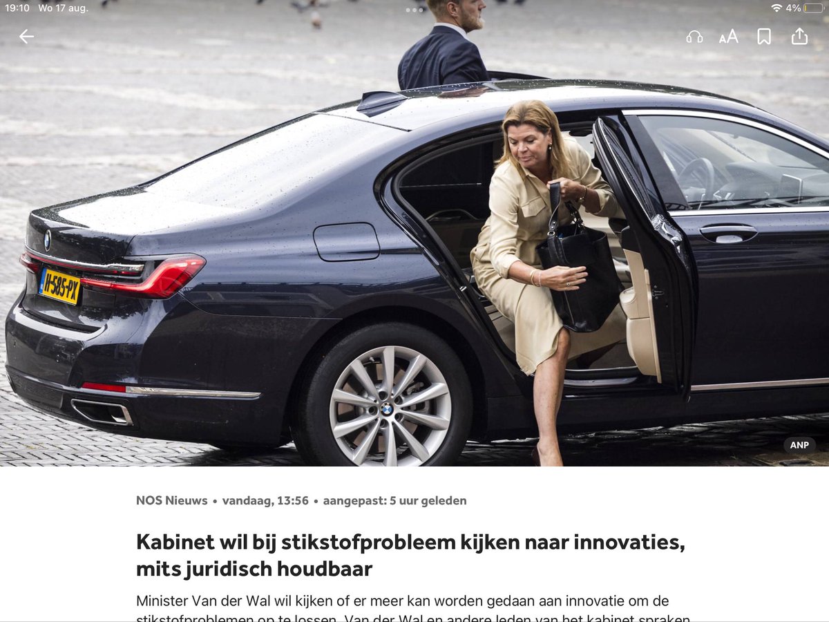 Minister voor milieu en stikstof hė

BMW 7 serie, 3 liter 6 cylinder, €123.000,- 

KOEKOEK!!!!