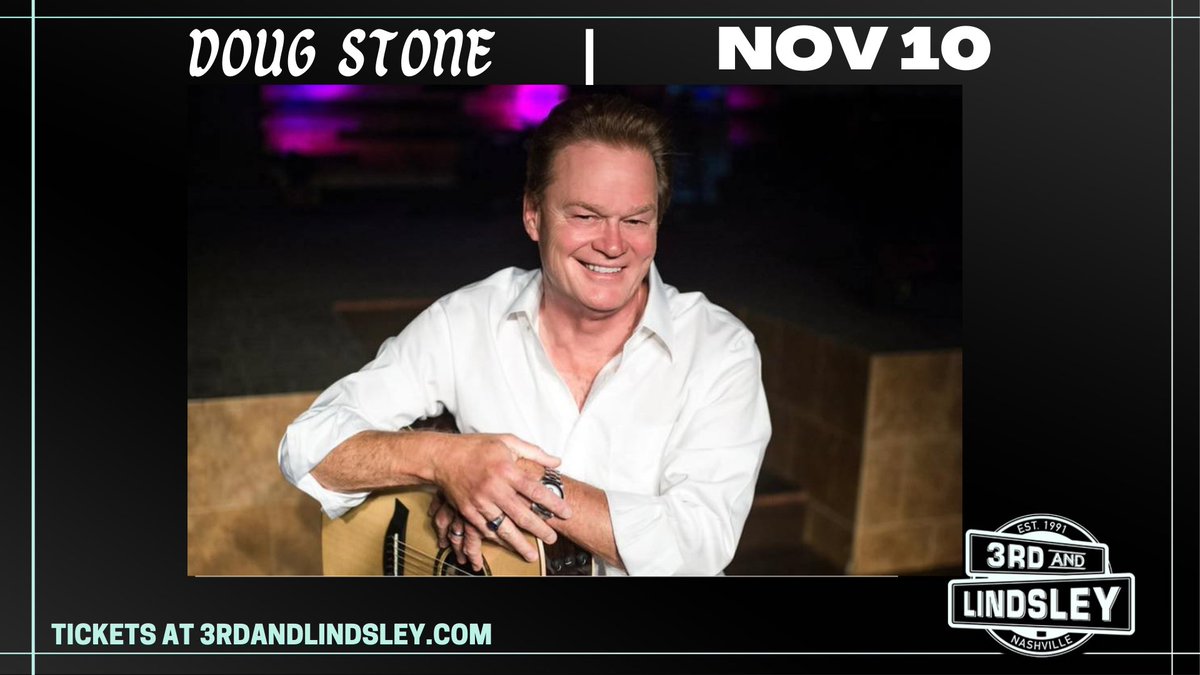 #justannounced @dougstonetour is here on November 10th! Tickets go #onsale, Friday at noon!