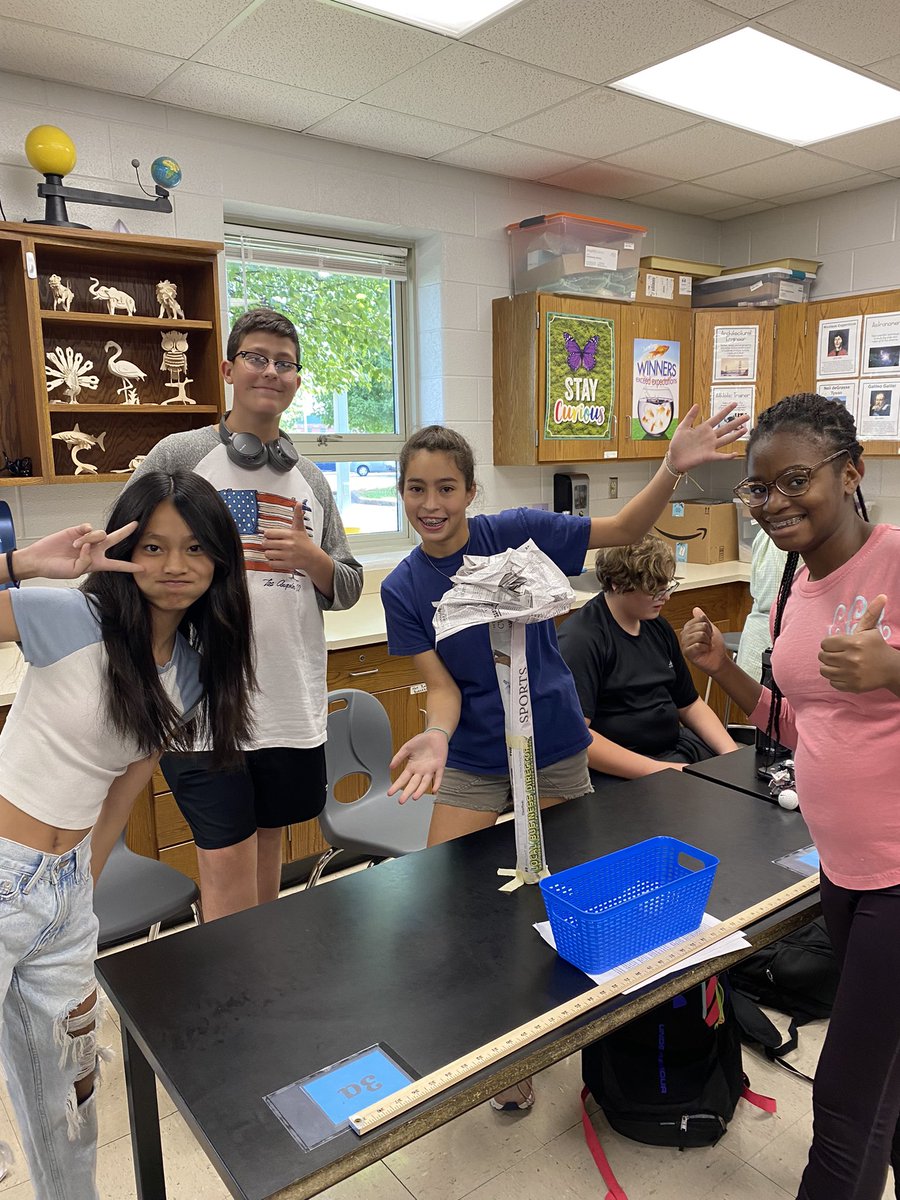 MrsWest_DCMS's tweet photo. Winners of the Golf Ball Tower Challenge https://t.co/cyTA0sTVbm