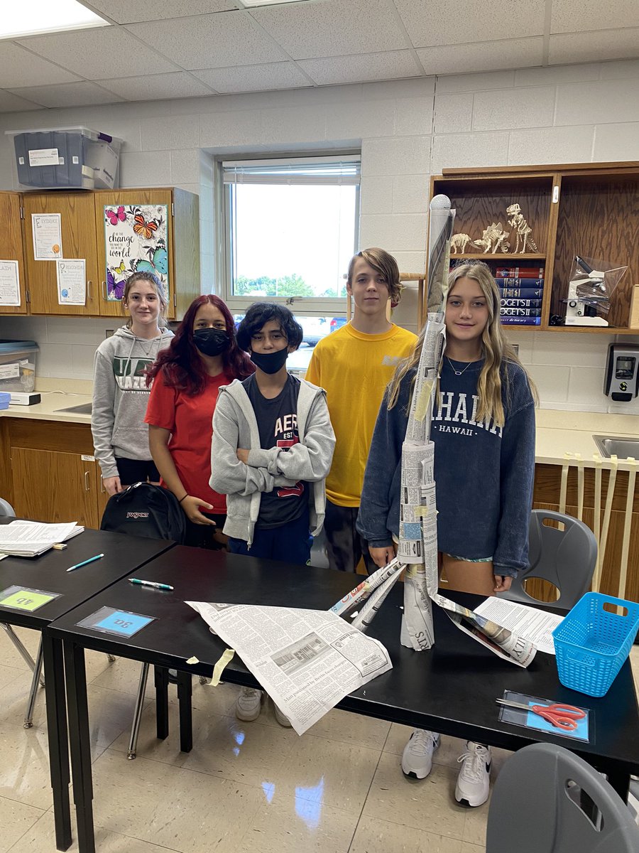 MrsWest_DCMS's tweet photo. Winners of the Golf Ball Tower Challenge https://t.co/cyTA0sTVbm