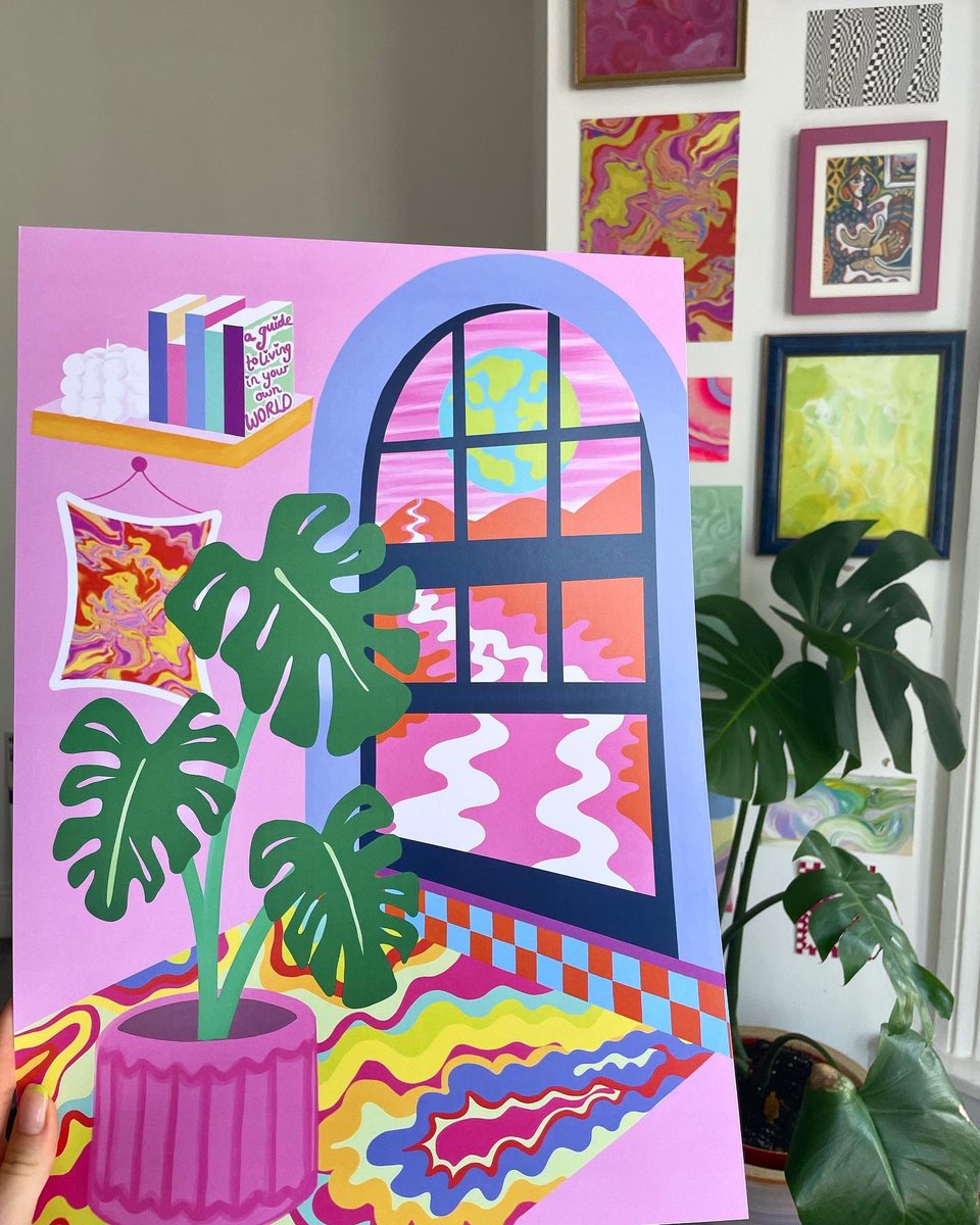 elwalker_x's tweet photo. live in your own world 💗🧚🏻‍♀️💛🌍🧡🦋

It’s been a while since I’ve posted new work but I’m back with a brand new A3 print! Dm me to order💚 Instagram - elwalkerdesign 💗 https://t.co/liraMcPNtk