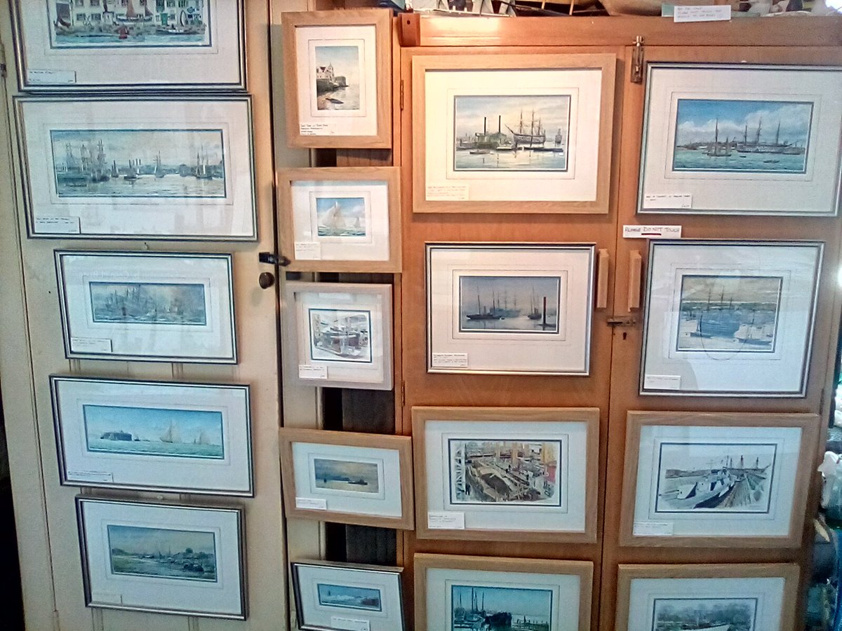 ColinMBaxter's tweet photo. To start with ...you could vist my Studio GALLERY in @RCYard lots of #Nautical #marineart #watercolours #acrylics or even commission something . I've painted #Haslar #architecture too https://t.co/gfdxyvsTir