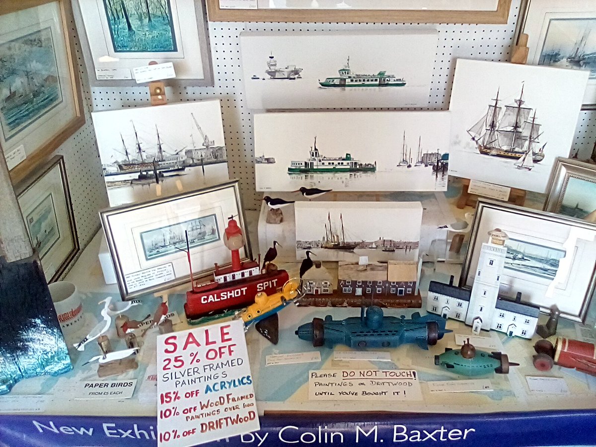 ColinMBaxter's tweet photo. To start with ...you could vist my Studio GALLERY in @RCYard lots of #Nautical #marineart #watercolours #acrylics or even commission something . I've painted #Haslar #architecture too https://t.co/gfdxyvsTir