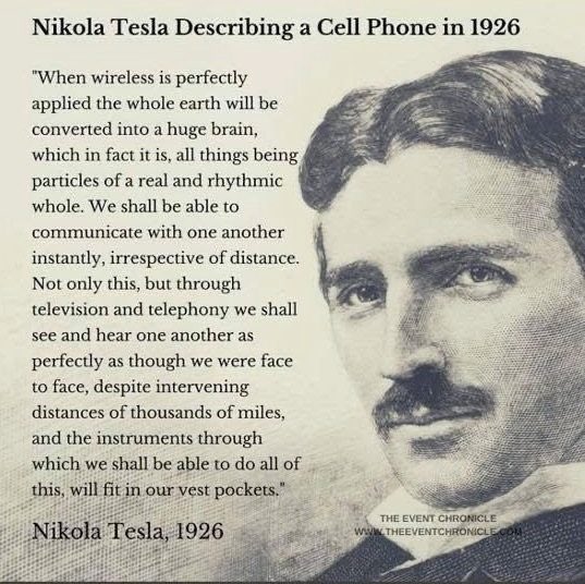 historyinmemes's tweet photo. In 1926, Nikola Tesla describing about a cell phone in future https://t.co/kIZKGOslv2