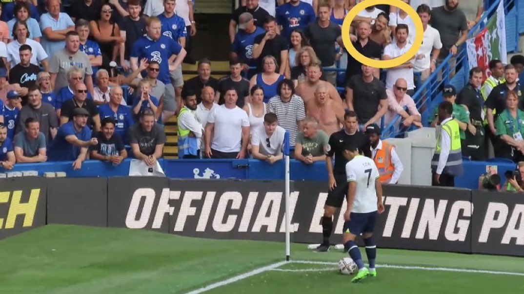 _mevss's tweet photo. Disgusting. Hope he’s found and banned. .@ChelseaFC @SpursOfficial https://t.co/Ql81EKhDcn