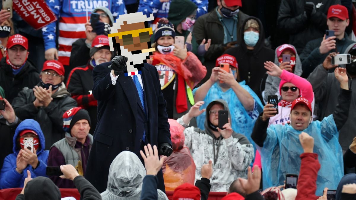DonaldPumpNFT's tweet photo. We are honoured by the support and love by the community! We will continuously Hand pick New candidates!

Continue supporting as the ELECTION is near!

Like+RT
Drop a comment below why we should pick you! 

Extra Chances: https://t.co/e7YWXVxpbP https://t.co/AnLMKxaEpG
