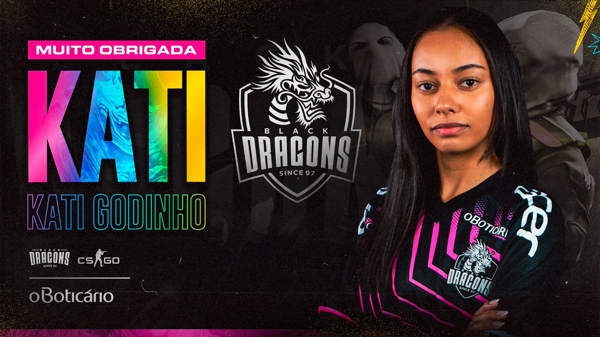 blackdragonsBR's tweet photo. Hoje nos despedimos da @katigodinho, nossa player de CSGO Feminino.
Agradecemos por toda dedicação e desejamos muita sorte em sua nova caminhada!
#BDCSGOFem https://t.co/epXEyC4Stl