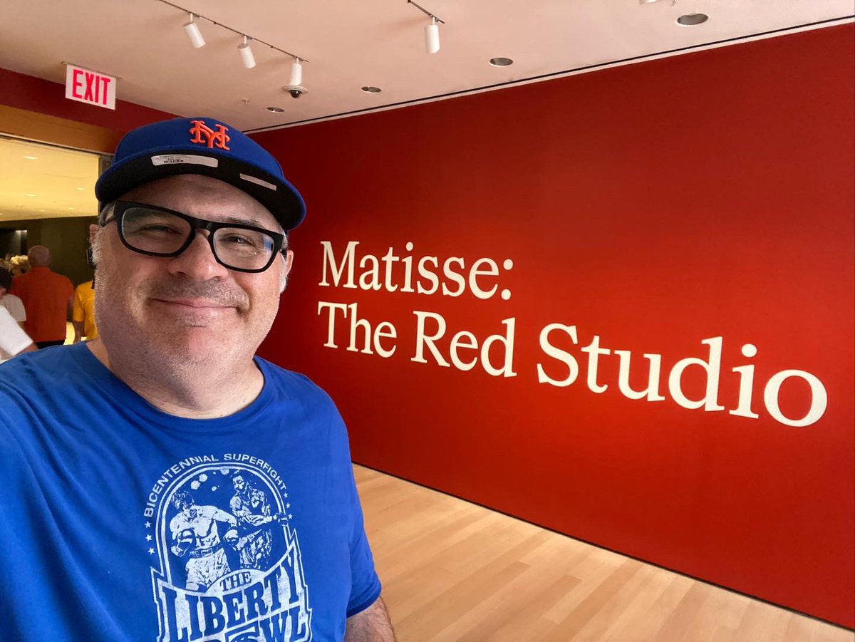 JohnCerilli's tweet photo. Yesterday I went to the @MuseumModernArt. They have a wonderful exhibit about #HenriMatisse’s, #TheRedStudio, where they gather together all of the works #Matisse depicted in one place, for the first time in over 100 years. It’s fantastic! #MoMA #Art #PostImpressionism 🖼 🎨 🟥 https://t.co/GJ4PlNR2GS