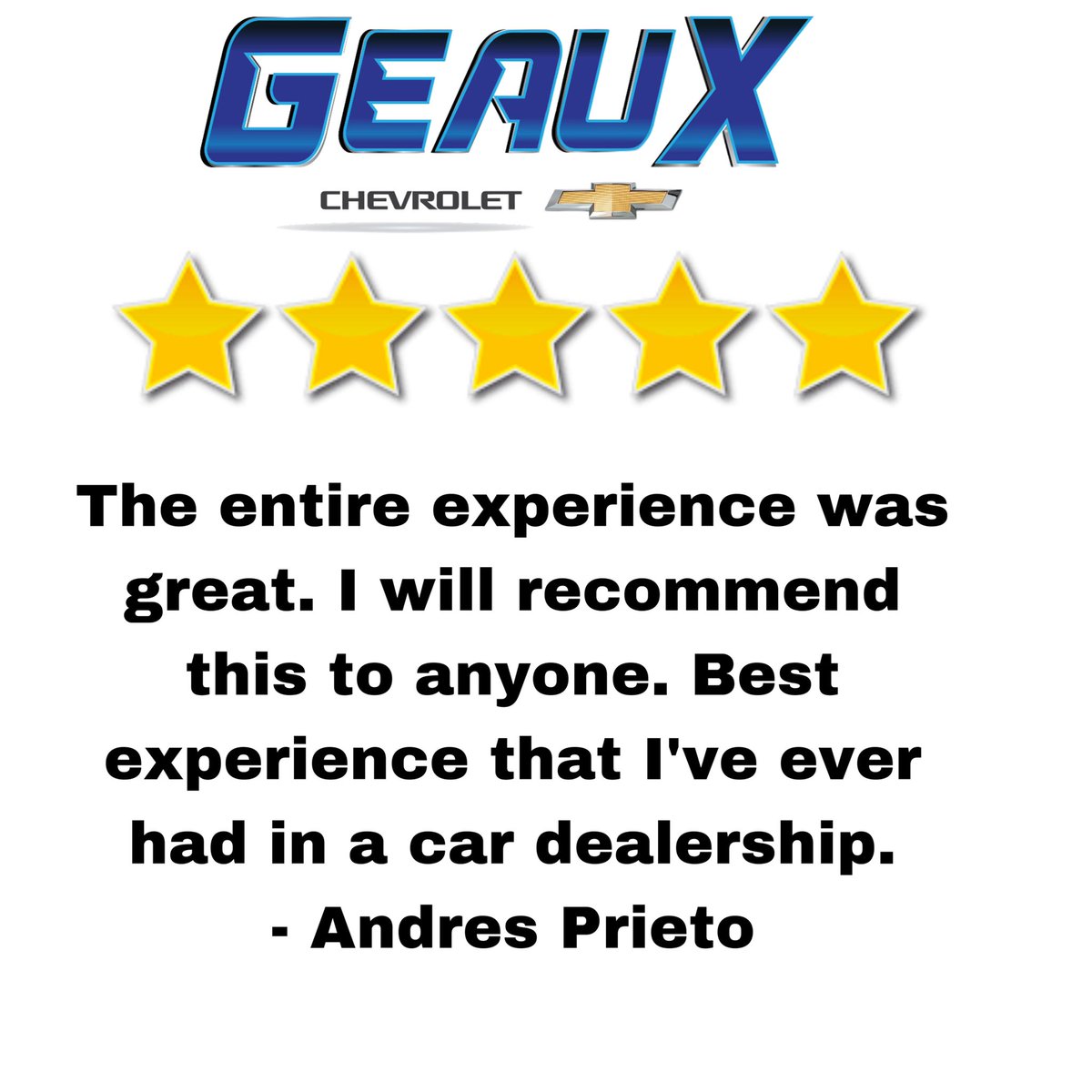 Geaux_Chevrolet's tweet photo. โญ๏ธโญ๏ธโญ๏ธ#letusgeauxtoworkforyou #geauxlocal #SpreadTheWord https://t.co/DO7CvvSw4K