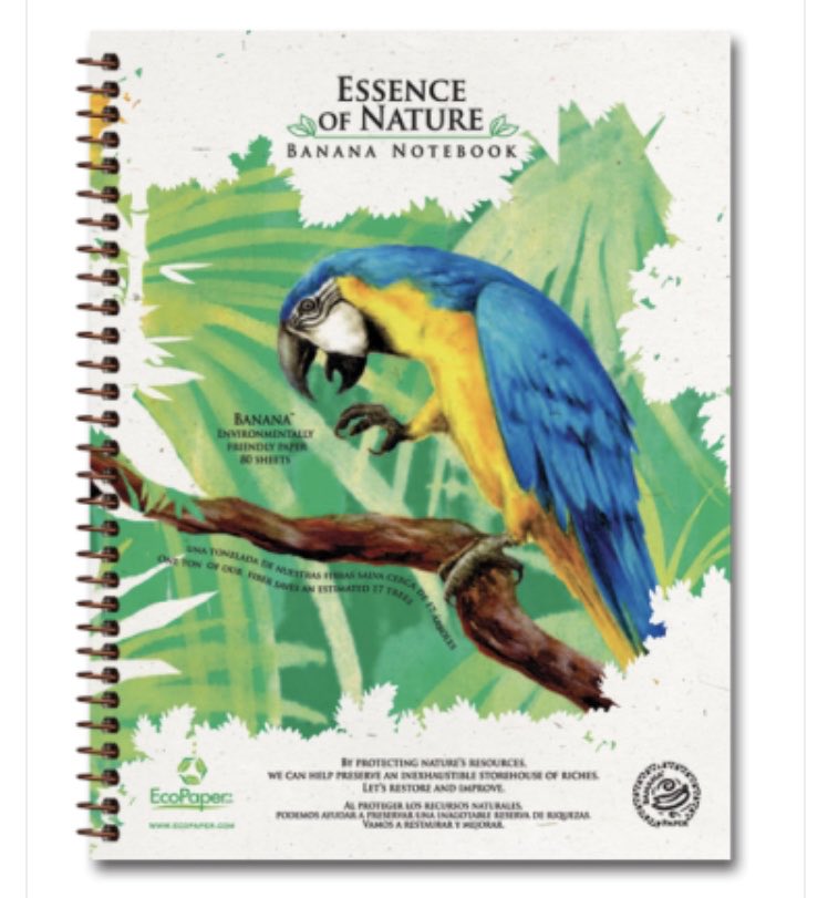 Ecopaper's tweet photo. Back to School
Ara Macaw Eco Friendly Treeless Banana Paper #Notebook 

Treeless Paper for #Happy Tree Free Paper People

https://t.co/rkunm3ucAF

#treefreepaper #write #createsmart #macaws #notebook
#healthy #vegetarian #vegan https://t.co/WdcJopsLDY