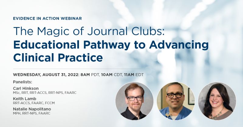 A trio of RT experts give fresh insight on dissecting research articles, putting clinical evidence into practice and utilizing journal clubs for professional development success. Register today at lnkd.in/gmDX-y-7