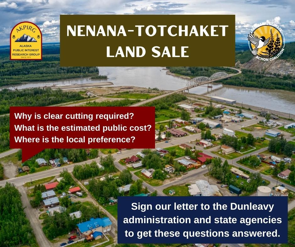 AKPIRG's tweet photo. #LandBack Action Alert! Sign our letter to the Dunleavy Administration to slow down the Nenana-Totchaket land sale. 

⚠️SIGN HERE⚠️: https://t.co/O9WzJrwQAi

#AKPIRG #LandBack #JustTransition #LandSovereignty #FoodSovereignty https://t.co/wRG6rEdqVD