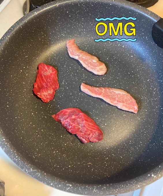 深夜2時に肉を焼いて食いました 