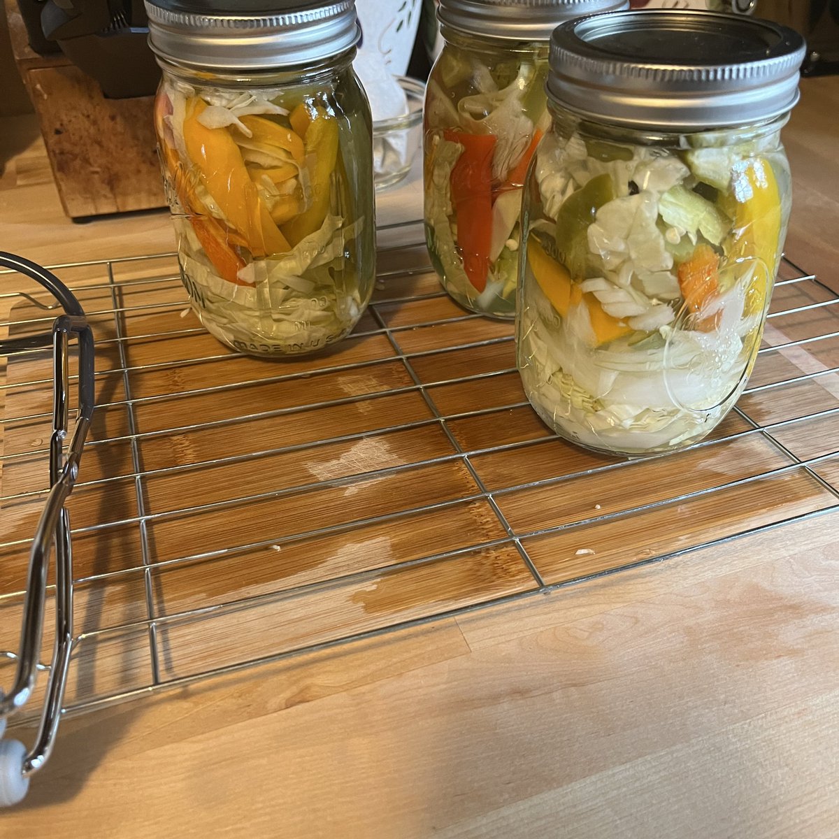 WineDownWithRo's tweet photo. On my southern bell kick. Canned my peppers and onions from my garden. #canning #southerbelle #freshpeppers #gardening #peppers #yummy https://t.co/bPUdJvIjI7