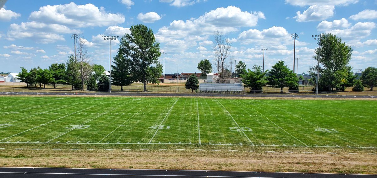 9 days out. Field is looking great thanks to our grounds guy!