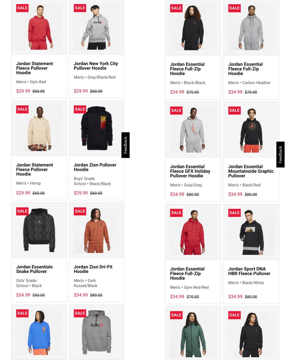 snkr_twitr's tweet photo. Jordan Hoodies as low as $17.99 w/code ALLOUT40 

Shop -> https://t.co/q6XisAtoa0

#AD https://t.co/aRMchhnQJS