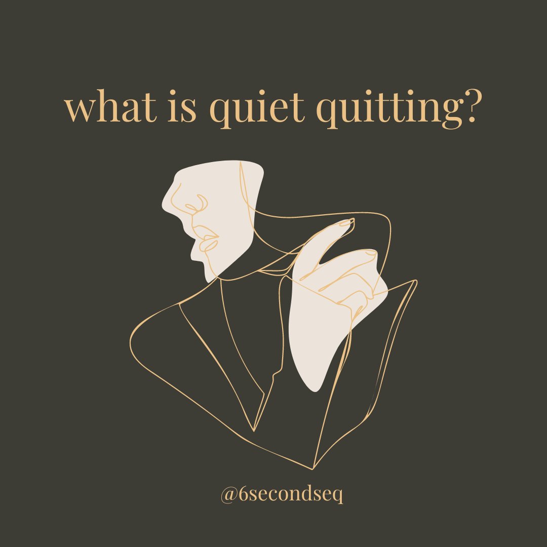 "Quiet Quitting" is a new term gaining traction in the Gen Z workplace culture, and embracing employee wellbeing might be the solution.

Subscribe to tomorrow's free EQ Business newsletter to learn what it is and what leaders can do about it: 6seconds.org/emotional-inte…