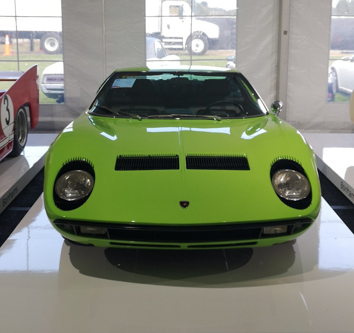 fosgoodwood's tweet photo. Day 2 of the #MontereyCarWeek and we're at the @bonhams1793 Quail auction. There are plenty of cars we'll show you, but we have to start with this...  #Miura #MiuraS #Lamborghini https://t.co/oaRpb2hLZc