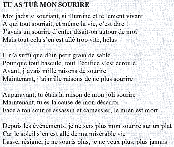 scribaland's tweet photo. #Scribaland TU AS TUÉ MON SOURIRE
Auparavant mon sourire éclatant était ma marque de fabrique, aujourd’hui, il est désormais mort!#lire #jeu #sourire #writerlift #writerslift #writingoftwitter #writingofInstagram #writingsoftwitter #relecture #writingsofInstagram #writeroftwitter https://t.co/cmxJRRSWYL