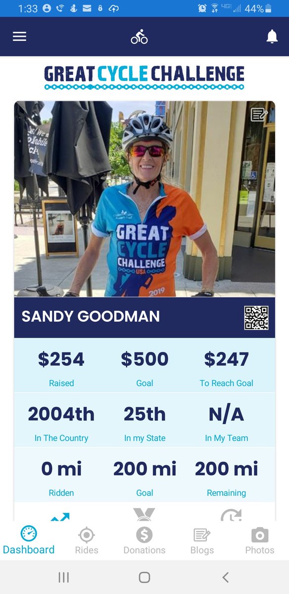 Goodpuddn's tweet photo. Riding to fight children's cancer. 6th year. Please consider donating to my event. Riding all month in September. The children need you.  Thanks https://t.co/gIaWrk2fxf