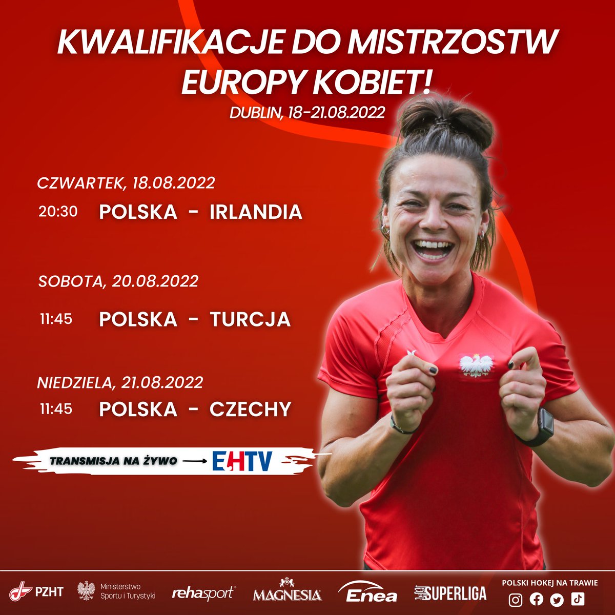 𝐊𝐰𝐚𝐥𝐢𝐟𝐢𝐤𝐚𝐜𝐣𝐞 𝐝𝐨 𝐌𝐢𝐬𝐭𝐫𝐳𝐨𝐬𝐭𝐰 𝐄𝐮𝐫𝐨𝐩𝐲 🏑

Polki w Irlandii na początek zmierzą się z gospodarzem turnieju. 🇮🇪 
_____________  
<a href="/SPORT_GOV_PL/">Ministerstwo Sportu i Turystyki</a> 
<a href="/eurohockeyorg/">EuroHockey</a> 
<a href="/Grupa_Enea/">Enea</a>