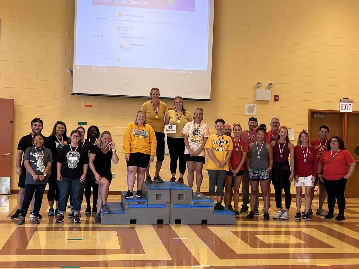 CoonleyES's tweet photo. Coonley Olympics led by our very own Ms. Bertucci & Ms. Metz! These educators brought the 🔥. #togethereverythingispossible #thebestarewithCPS https://t.co/N3O3LrjtEq