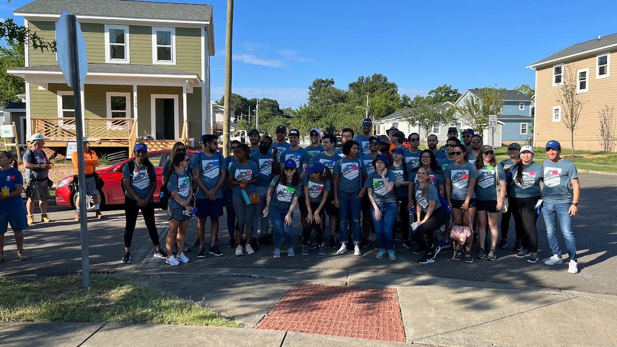 durhamhabitat's tweet photo. Our sites are buzzing today as we kick off our annual team building week with @DukeFuqua incoming students! Here we go... #fuquaserves #dukefuqua #durhamhabitat https://t.co/pVqHR5BZfn
