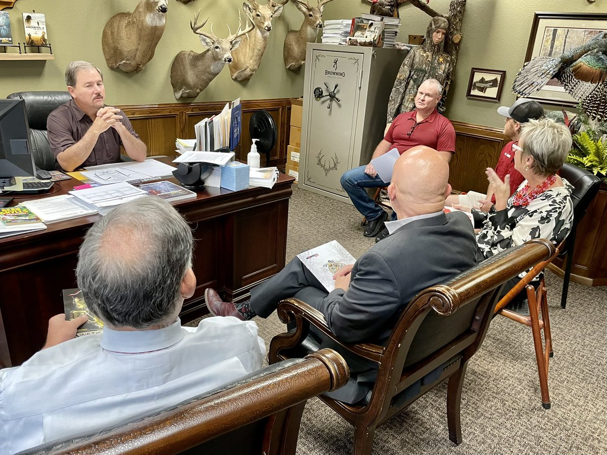 JohnBoozman's tweet photo. The #BustingMyBudget tour kicked off Day 2 in Alma at @MorrellTargets talking about the effect inflation, supply chain complications, labor shortages and more have on businesses and customers. It’s a very real challenge that needs to be solved, not exacerbated through bad policy. https://t.co/LHhgMXhXpZ