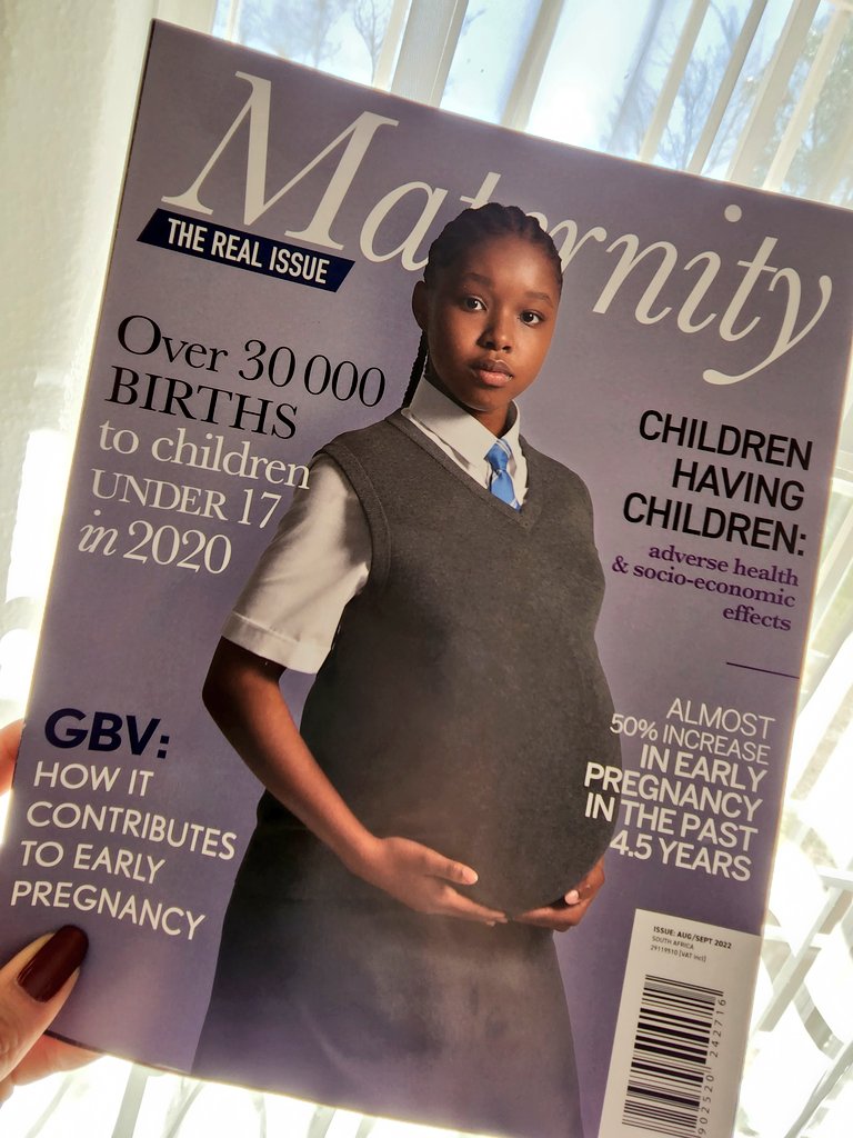 ChangeAgentSA's tweet photo. #RealMaternityIssue by @TrueLoveMag and @AmnestySAfrica aims to bring about much needed awareness around the crisis that is early pregnancy.
In Gauteng between April 2020 & March 2021> 934 girls between ages 10 & 14 years gave birth.
The reality is children are having children. https://t.co/wvumLjr1o7