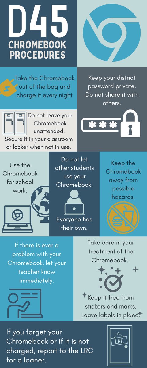 We are so excited to be back and learning TOGETHER in <a href="/D45Schools/">School District 45</a>! This is a friendly reminder to stay safe online and take great care of those devices.