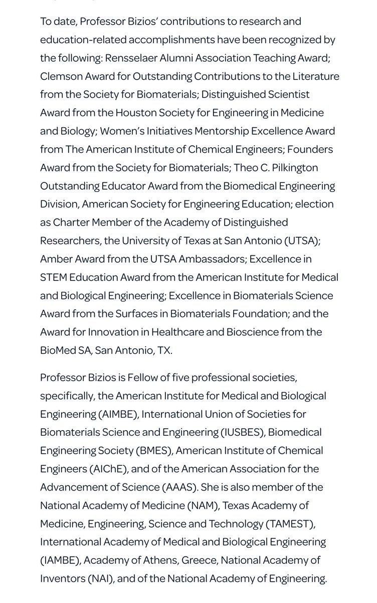 NPeppas's tweet photo. Conratulations to @UTSA colleague Prof Rena Bizios for her 2022 William Procter Prize for Scientific Achievement from @SigmaXiSociety She is a @theNAMedicine @theNAEng @AcadofInventors @TAMEST member cc: @aimbe @BMESociety @SFBiomaterials @ChEnected #IAMBE https://t.co/BdrUFLst8V https://t.co/5adOBUbRwW