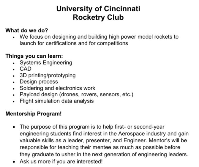 ucrocketry's tweet photo. What skills do you want to learn this semester? https://t.co/pwslrRiEmZ