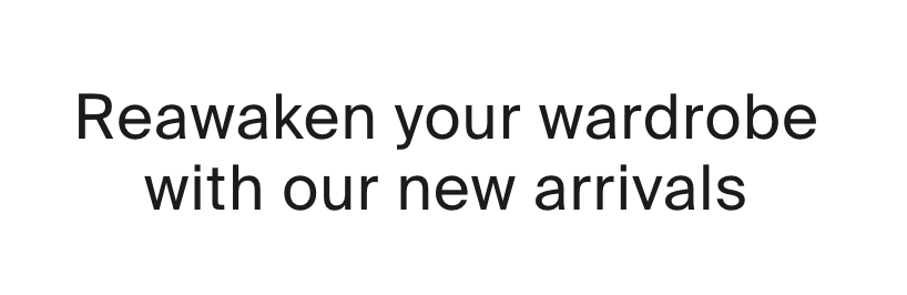 Thank you, COS. We were unaware our wardrobes were "asleep".