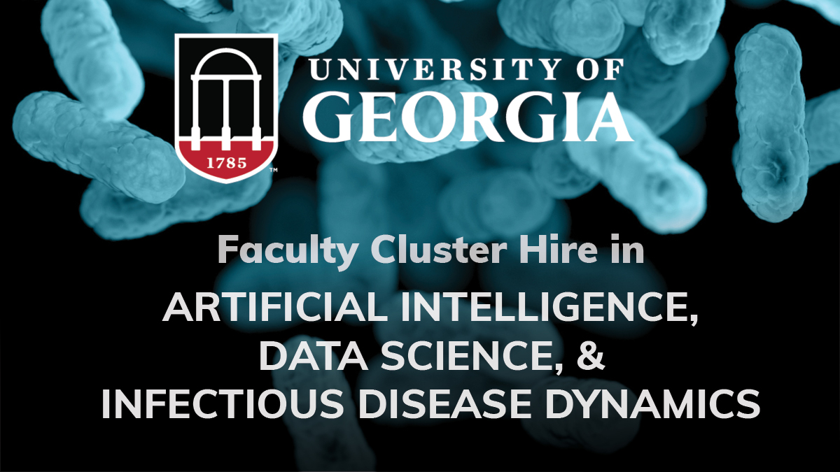 Come join us at UGA! We’re hiring 8 faculty in Ecology, Engineering, Epidemiology &amp; Biostatistics for a cluster hire in AI, Data Science, &amp; Infectious Disease Dynamics. For full details, see: ceid.uga.edu/idd/