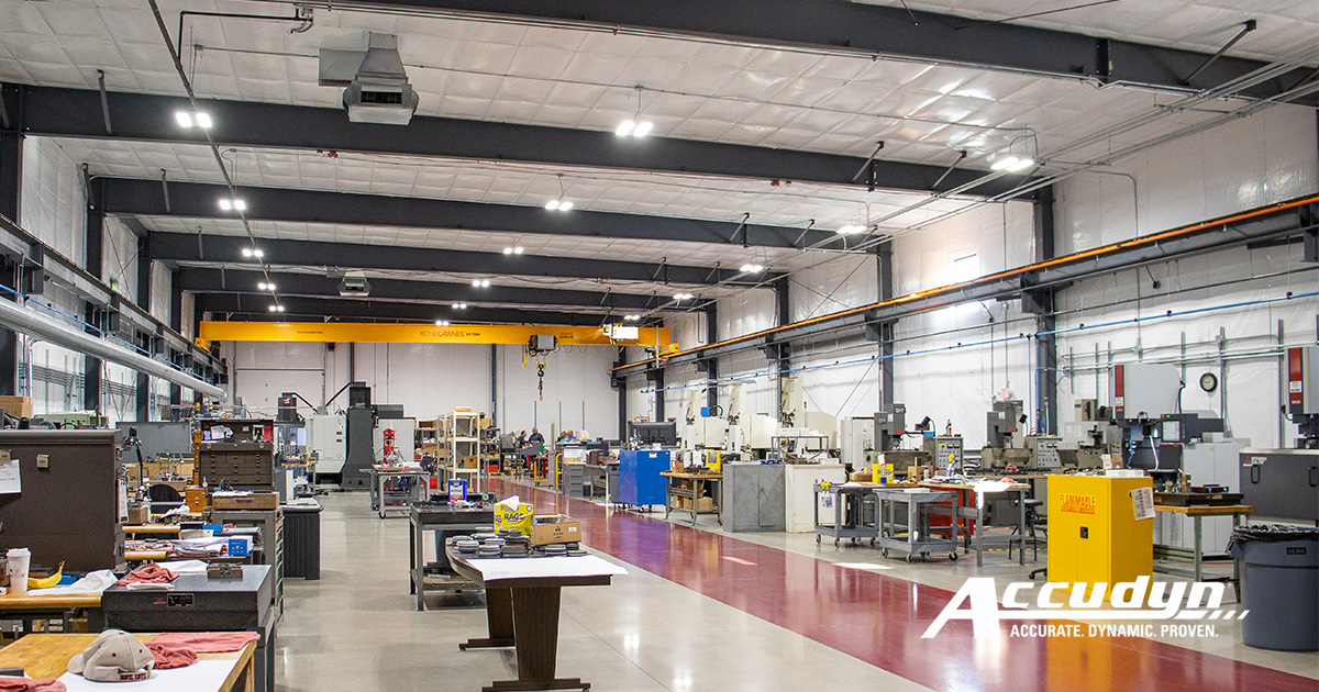 accudyn's tweet photo. #OneYearLater Twelve months ago we were showing the interior of the tool shop at #AME all ready for machines and #toolmakers to populate it! We hit the ground running and today we continue to add equipment and projects and are ambitious as ever! #Accudyn25 #toolmaking https://t.co/7DT3ilB2Qm