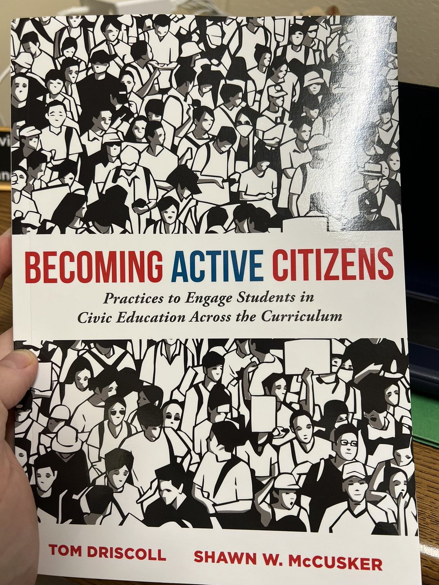 EduQuinn's tweet photo. The latest from @EdTechTeacher21’s @TomDriscollEDU &amp; @DigitalPromise’s @ShawnMcCusker arrived today. Looking forward to digging in but the quick flip thrhough shows this book is chock full of applicable practices &amp; resources. Very educator friendly. #sschat @NCSSNetwork https://t.co/oDE3b1omYP