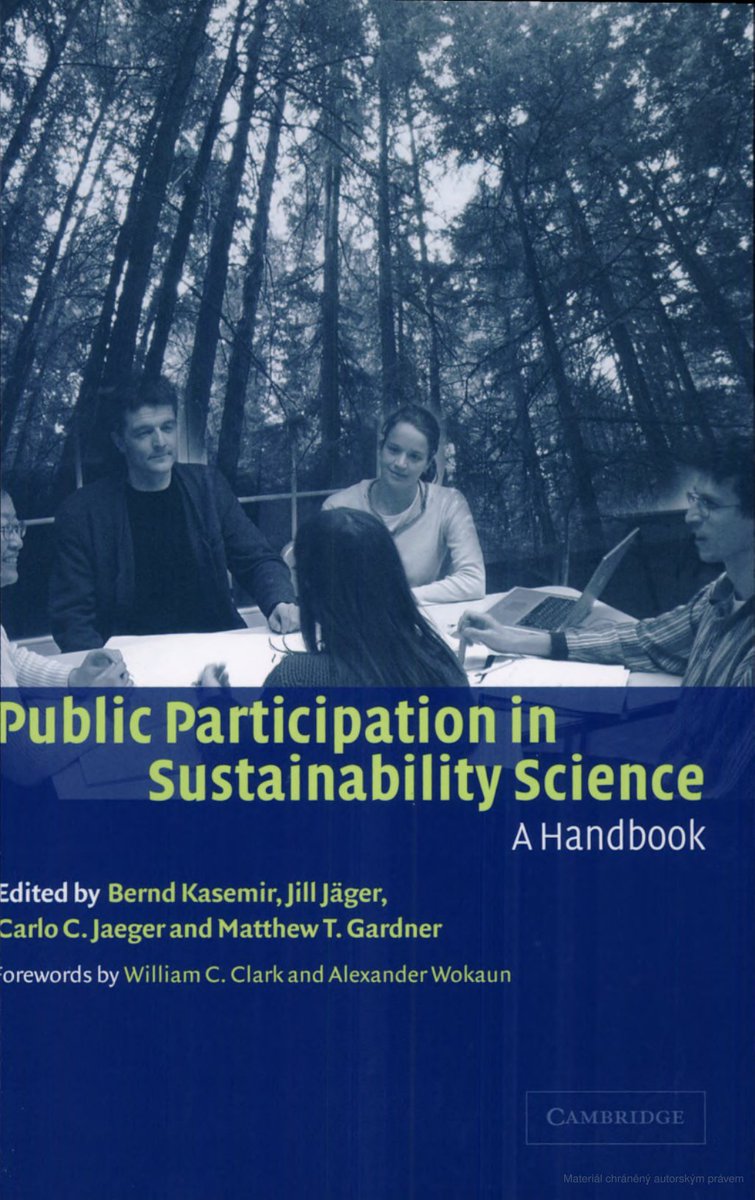 #PublicParticipationInSustainabilityScience discusses how citizens can participate more effectively in sustainability science and environmental policy debates. It discusses designs for participatory procedures, and experiences of their application to issues of global change.