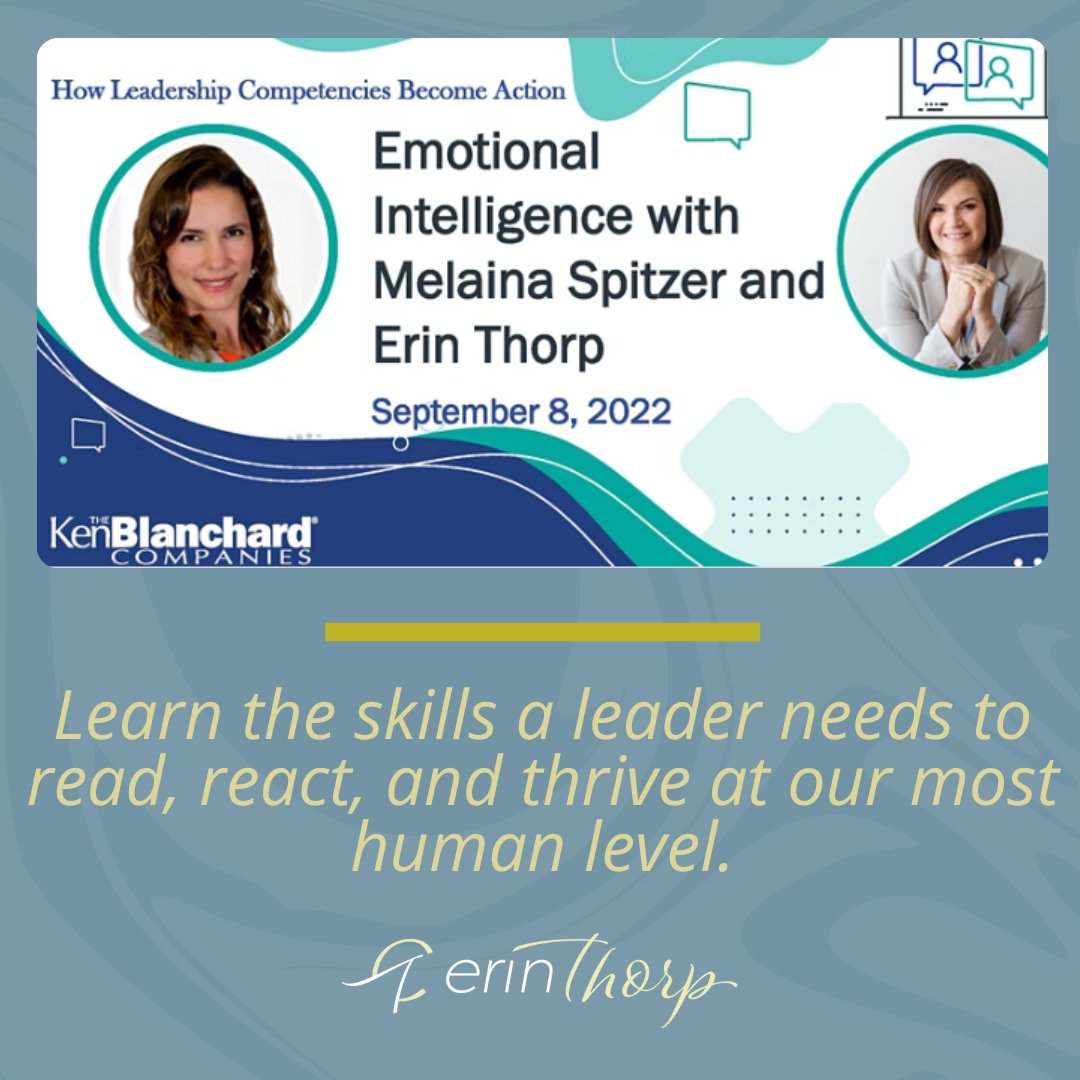 Mark your calendar for a FREE leadership webinar on September 8.

Register here: ow.ly/yAlm50KeTGu

This webinar is part of a five-part speaker series put on by the Ken Blanchard Companies. Learn more here: ow.ly/kB2c50KeTGA

#Leadership #LeadershipWebinar