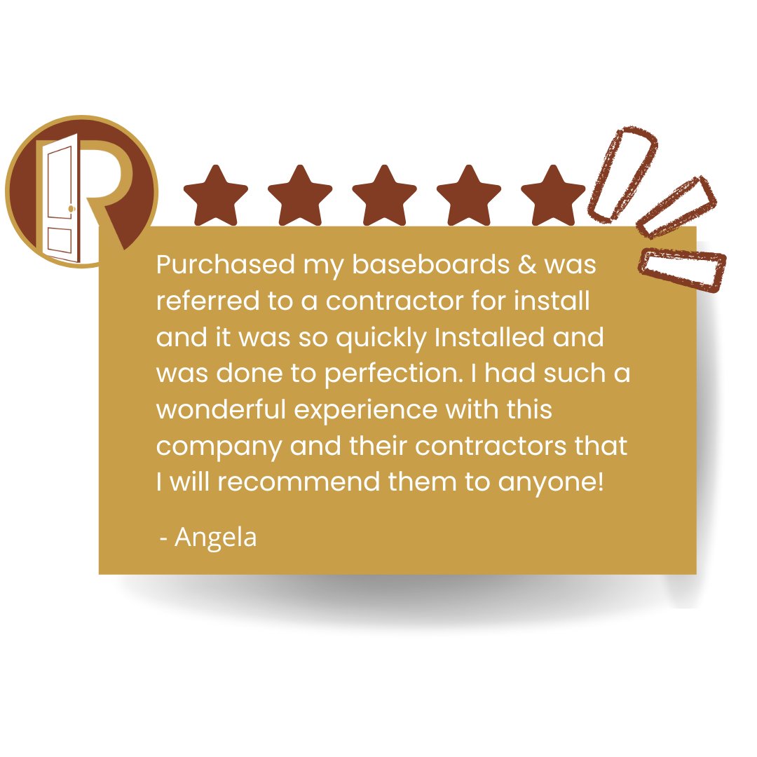 If we aren't able to offer installation service for you, we only recommend the best! 

⭐⭐⭐⭐⭐

#googlereview #review #fivestarreview #doors #door #interiordoor #interiordoors #trim #millwork #baseboard #hardware #closets