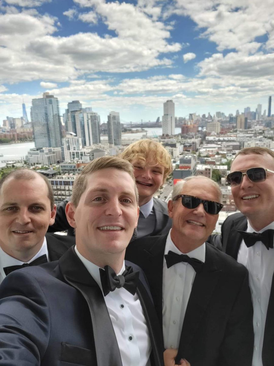 KmmLaw's tweet photo. Attended my youngest son's wedding in #NYC this weekend with my other two sons and grandson. I was the best man! #theblacktux https://t.co/VF1rLwUYcl