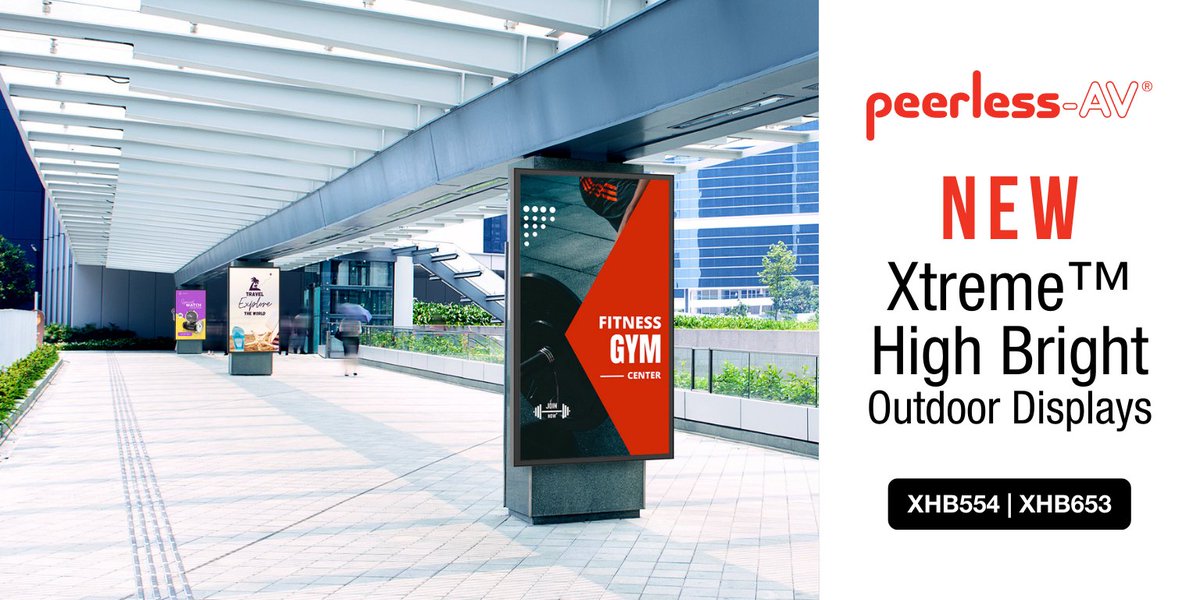 PeerlessAV's tweet photo. Our new generation 55" and 65" Xtreme™ High Bright Outdoor Displays, designed for all-weather, extreme temperature applications, are officially in stock and ready to ship! ☀️❄️🌦️

Learn more: https://t.co/UT0QtpeKFR 

#AVTweeps #proAV #digitalsignage #DOOH #instock https://t.co/2ApL7LiEPT