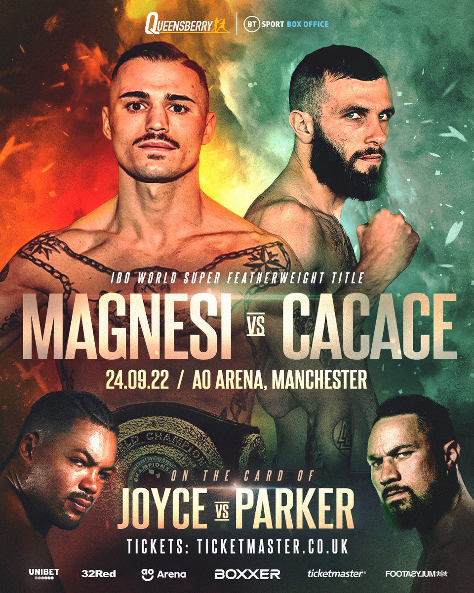 boxen247.com/cacace-essuman…
Cacace, Essuman, Heaney, Chapman & Heffron added to Sept.24
#BoxingNews #AmaarAkbar #AnthonyCacace #EkowEssuman #JackFlatley #JamesHeneghan #JorgelinaGuanini #MarkHeffron #MichaelMagnesi #NathanHeaney #RavenChapman #SamuelAntwi #TommyFletcher #boxen247