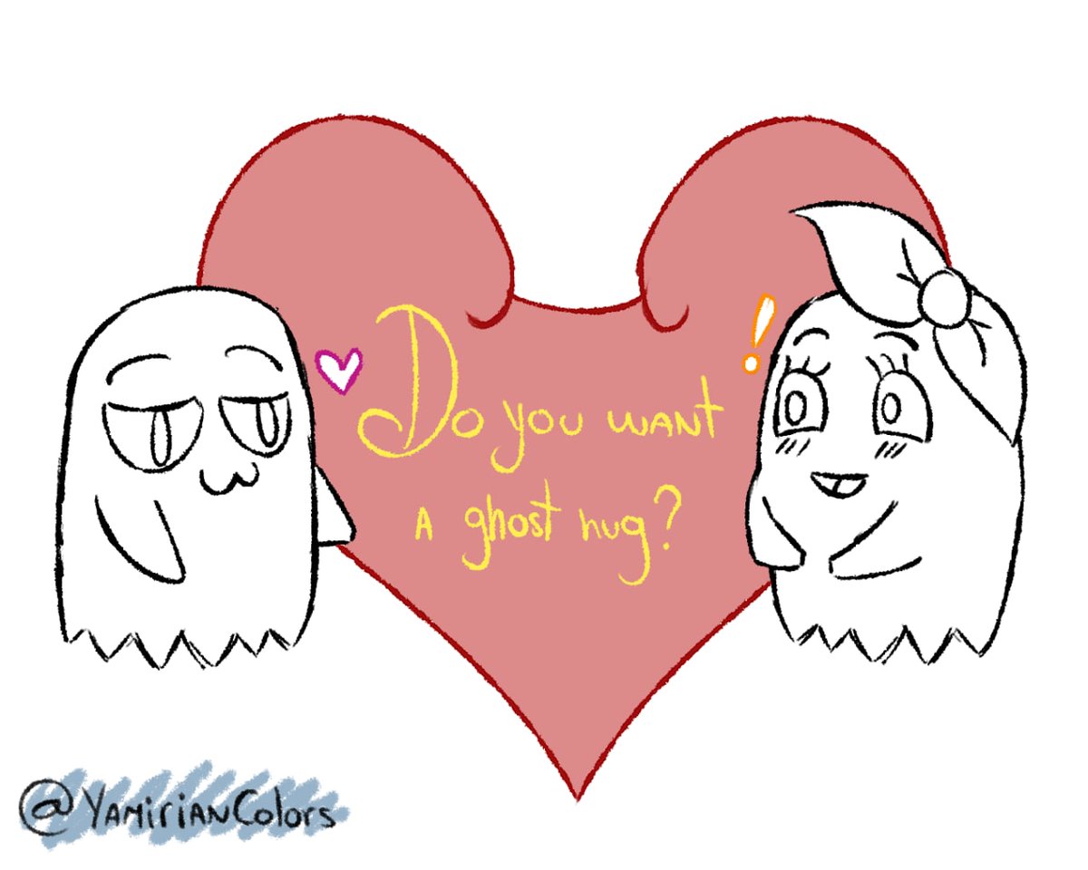 KrisIlusion's tweet photo. Hice esto por aburrimiento. Si lo queréis utilizar para dar ánimos adelante. No quitéis la firmita jsjs.
#animo #ghosthug #hug #draw #paintoolsai https://t.co/aLff752xqk