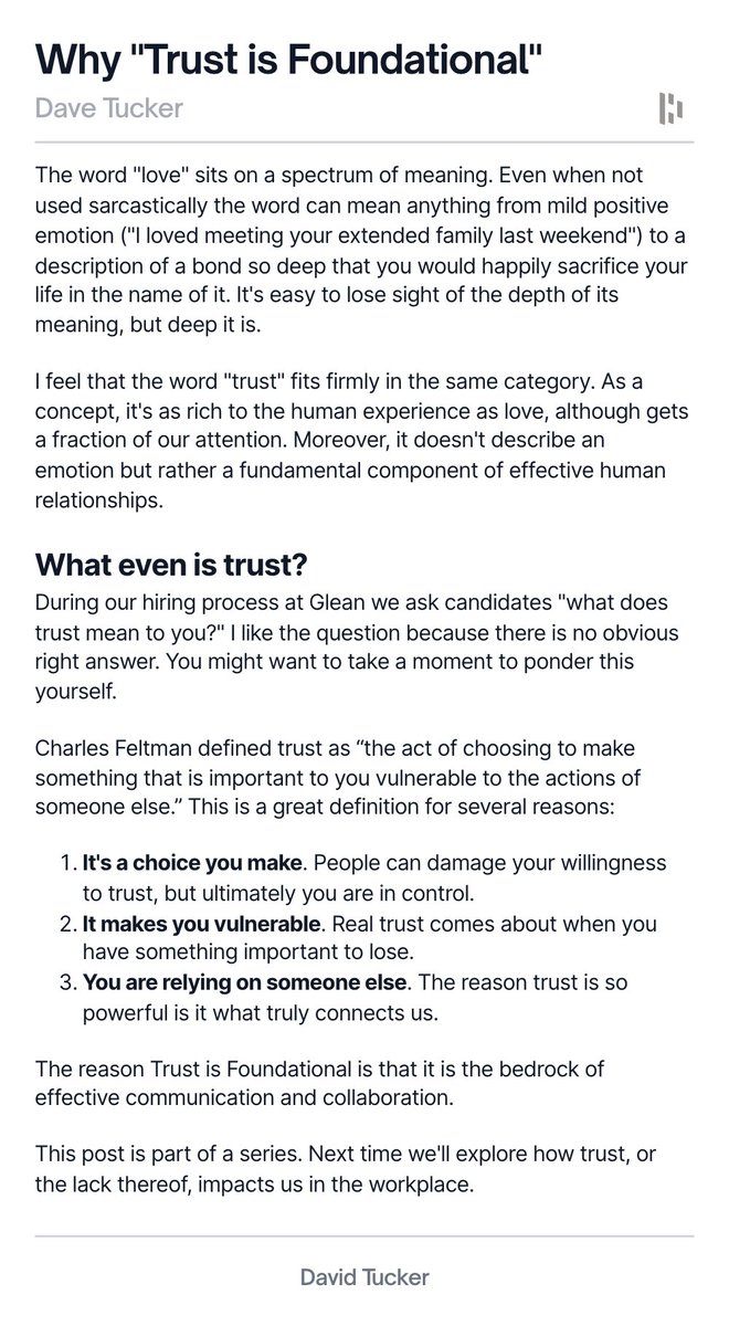 _davetucker's tweet photo. What does trust mean to you? https://t.co/JHk0adAiiu