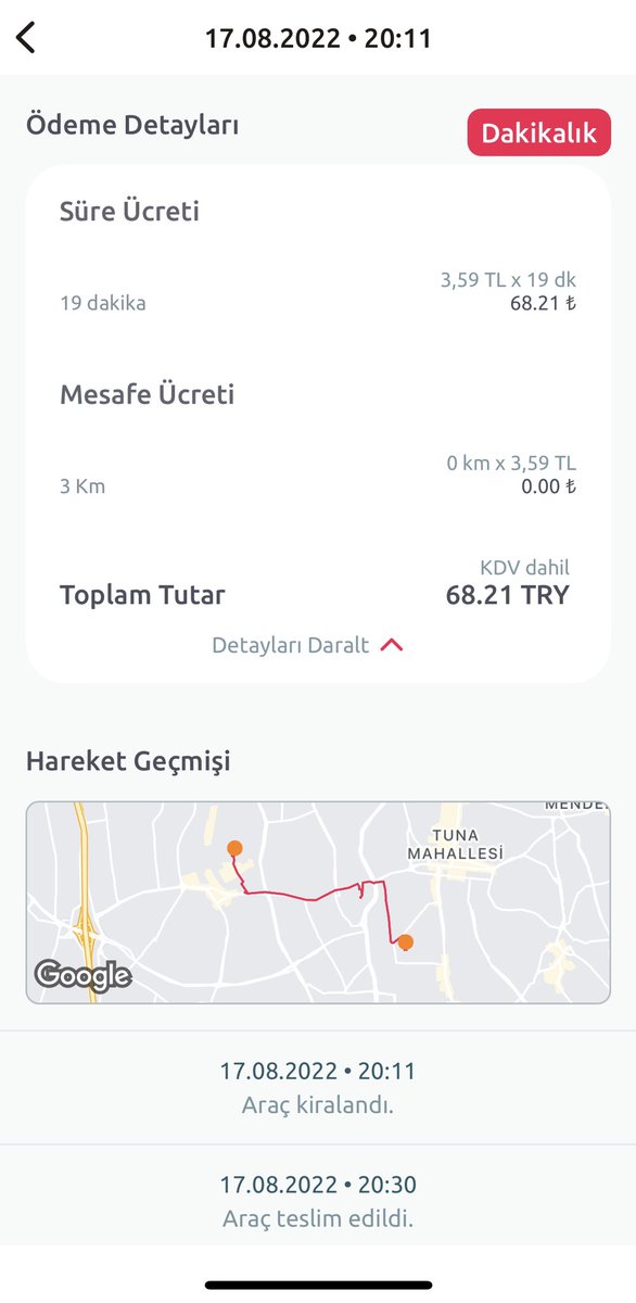 tans_92's tweet photo. @tiktakkirala 19 dk. 3 km altında mesafe 70TL. Aynı mesafe taksi ile 30 TL. (Araç Egea boş paket) https://t.co/jl7Mfhgs0d