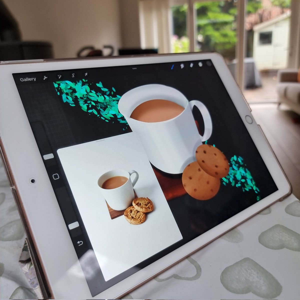 Just practicing to do more realistic looking artwork 
😍🤩
Janvi used #artwithflo procreate tutorials to learn some shading techniques to make me some Coffee and Cookies 😋😃
#art #procreateart